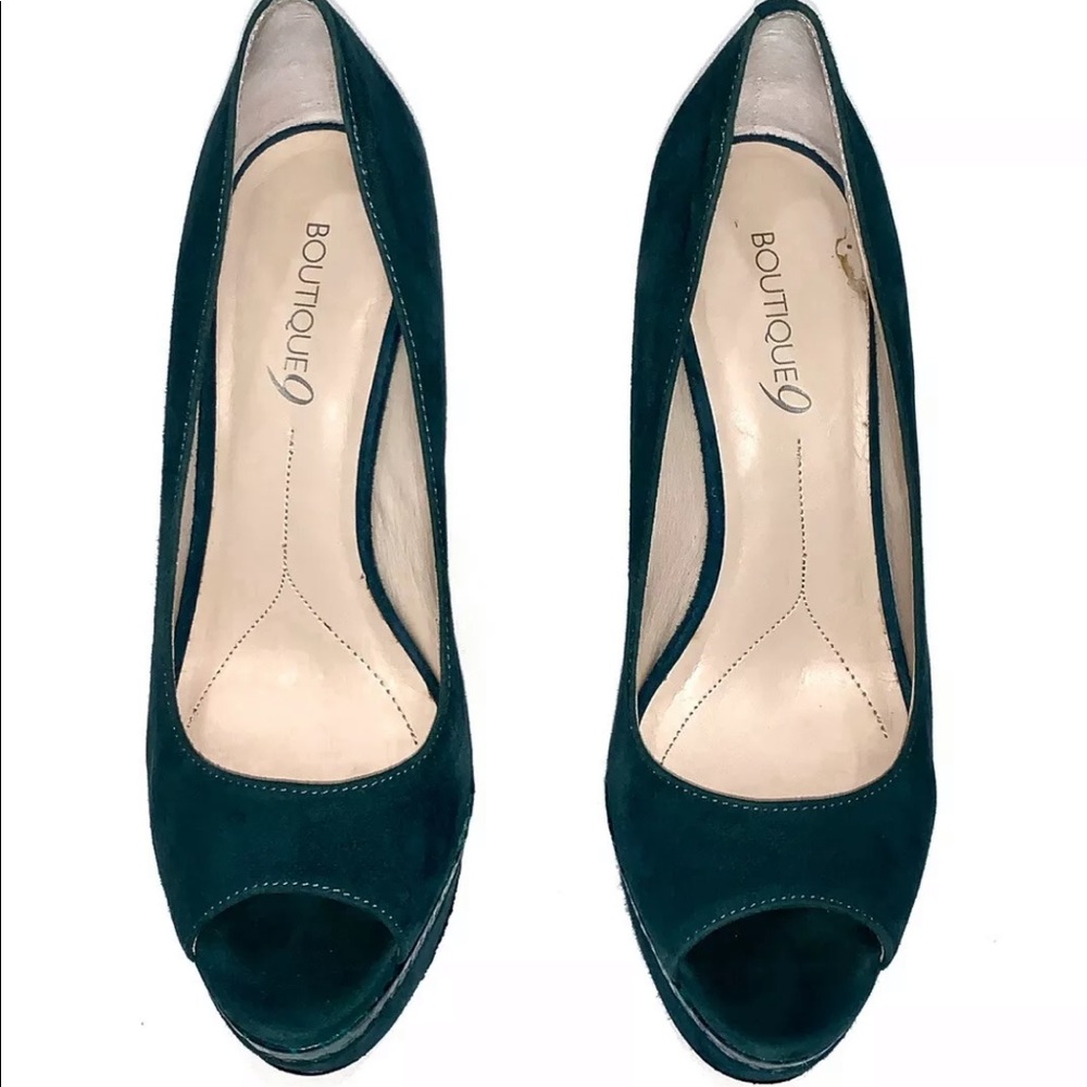Boutique 9 Nixit Suede Platform Open Toe Heels View 4